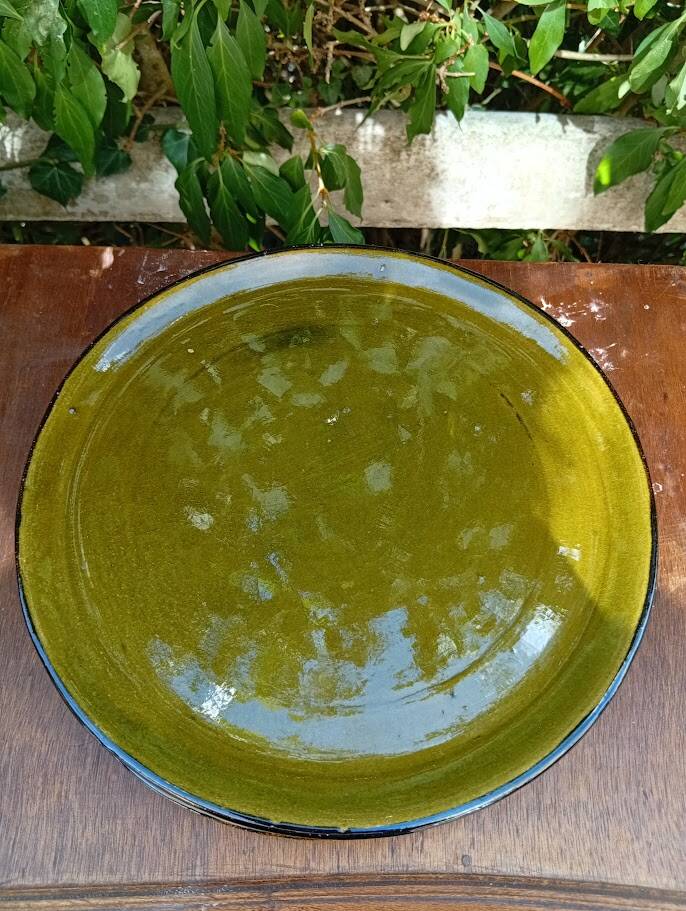 6 large handmade ceramic plates
