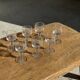 Set of 5 mini liqueur glasses on a stem H10 D8