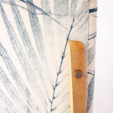 Pair of vintage chairs reupholstered with palm pattern fabric