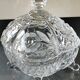 Large candy box in cut Bohemian crystal. Floral/Star motifs