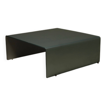 Italian modern etched glass coffee table 1980s
