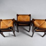 Suite de 3 chaises de Pierre Cruège datant des années 1950.