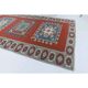 Vintage Turkish Hand-Knotted Wool Cotton Red Runner 110x193
