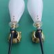 Pair of 50s rockabilly torch wall lights