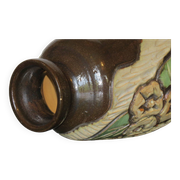 Losson 50's sandstone vase with double flower decoration