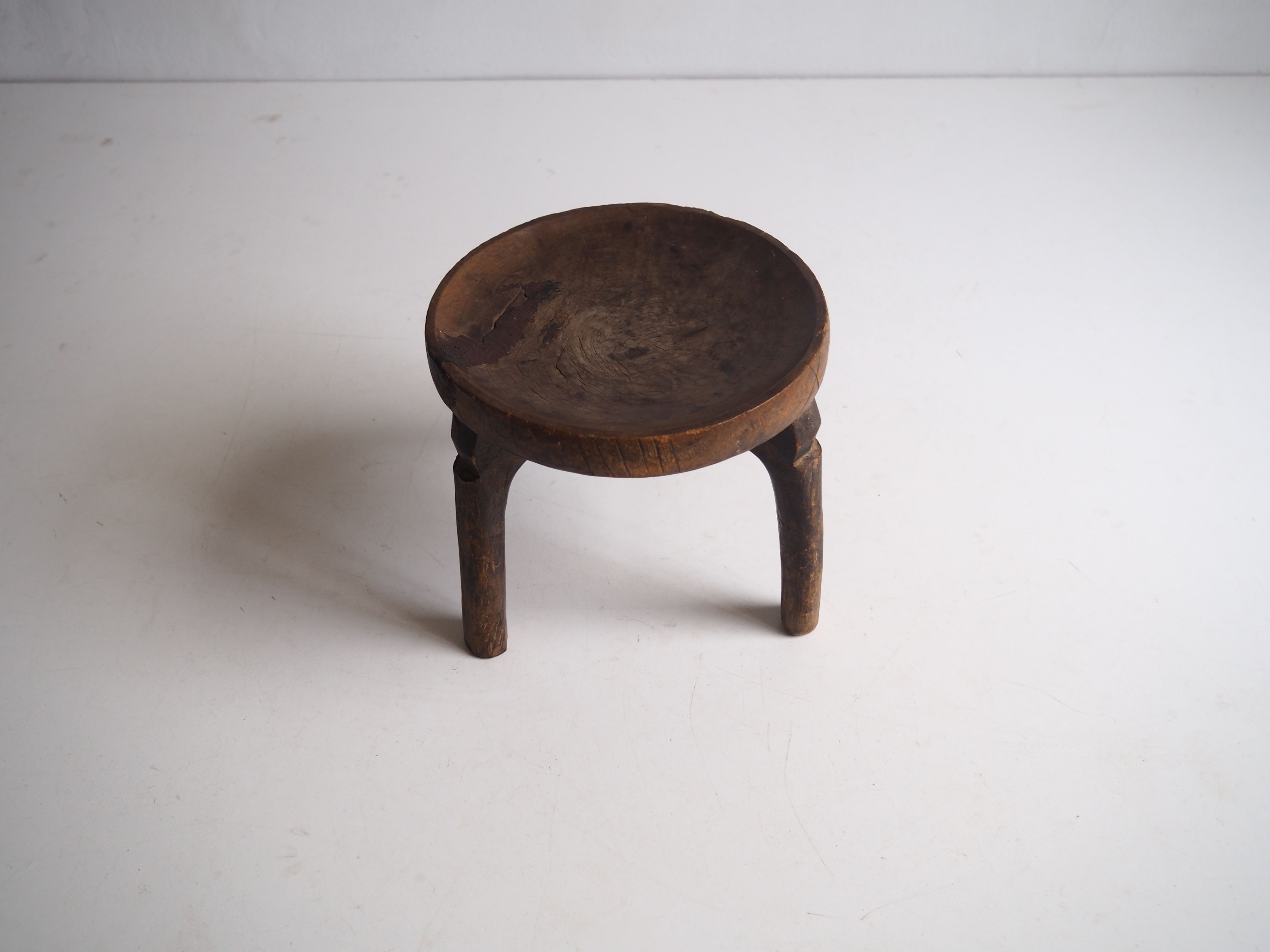 Wa-Hehe tribal carved tripod stool, Tanzania 1950s