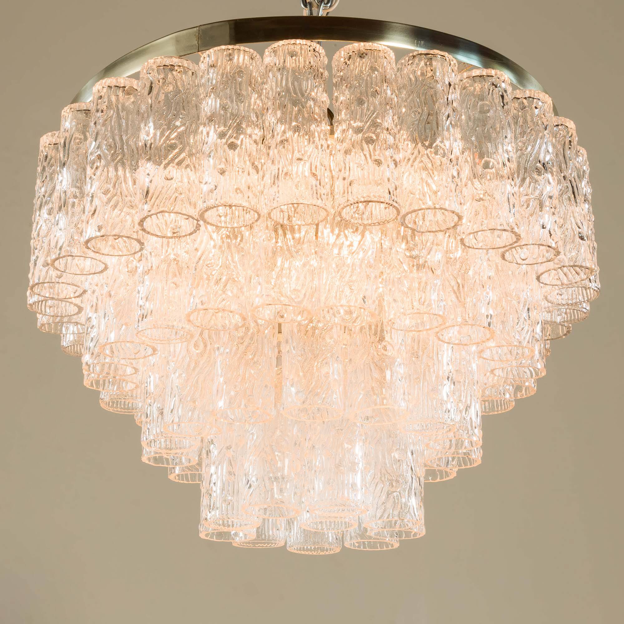 Lustre Venini attribué à Toni Zuccheri, Italie, années 1970.