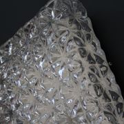 Square ceiling light in old glass thick, 70s