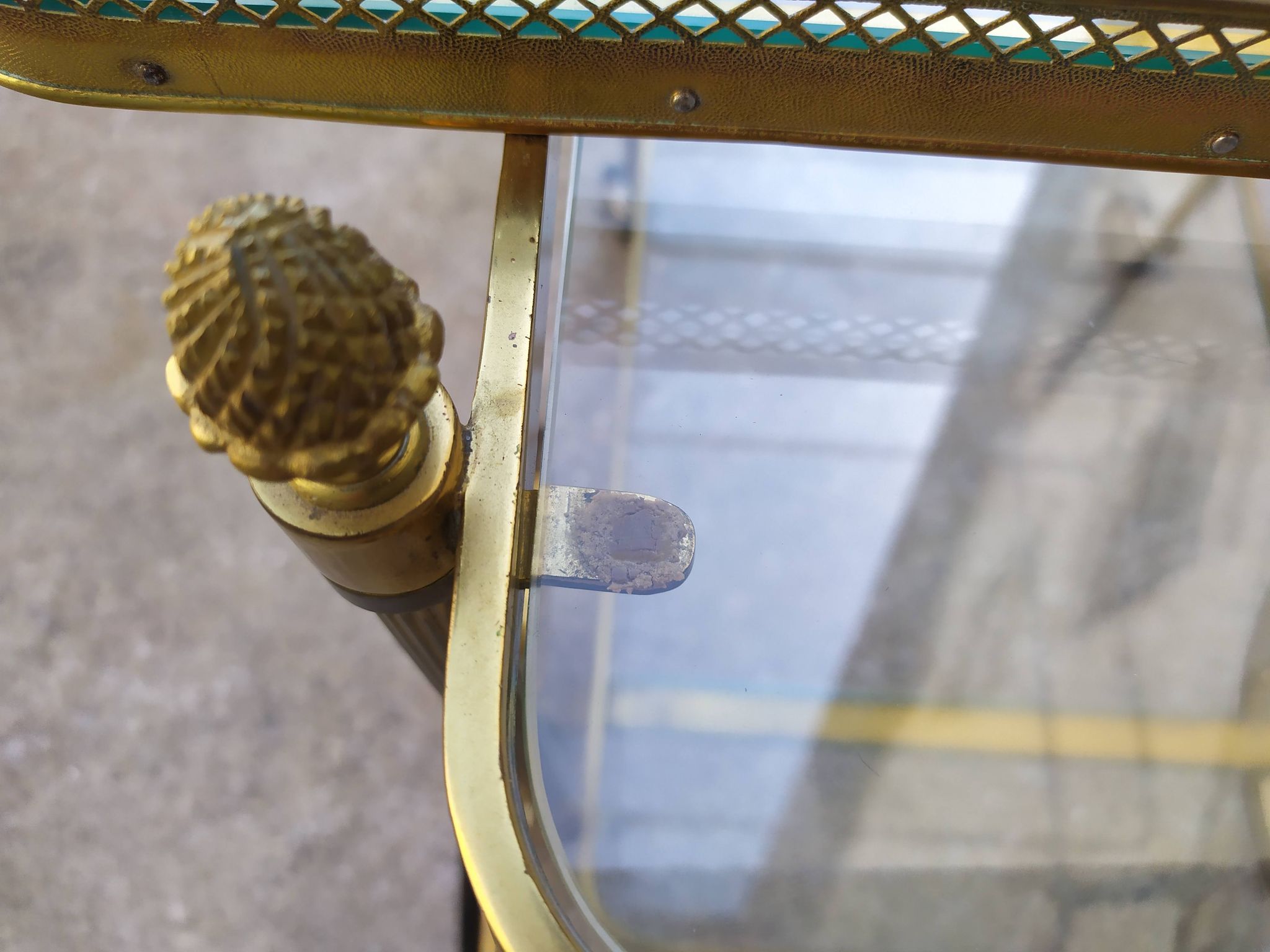 Golden brass cart