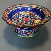 Pair of footed bowls in Canton enamel – China – floral decoration – F