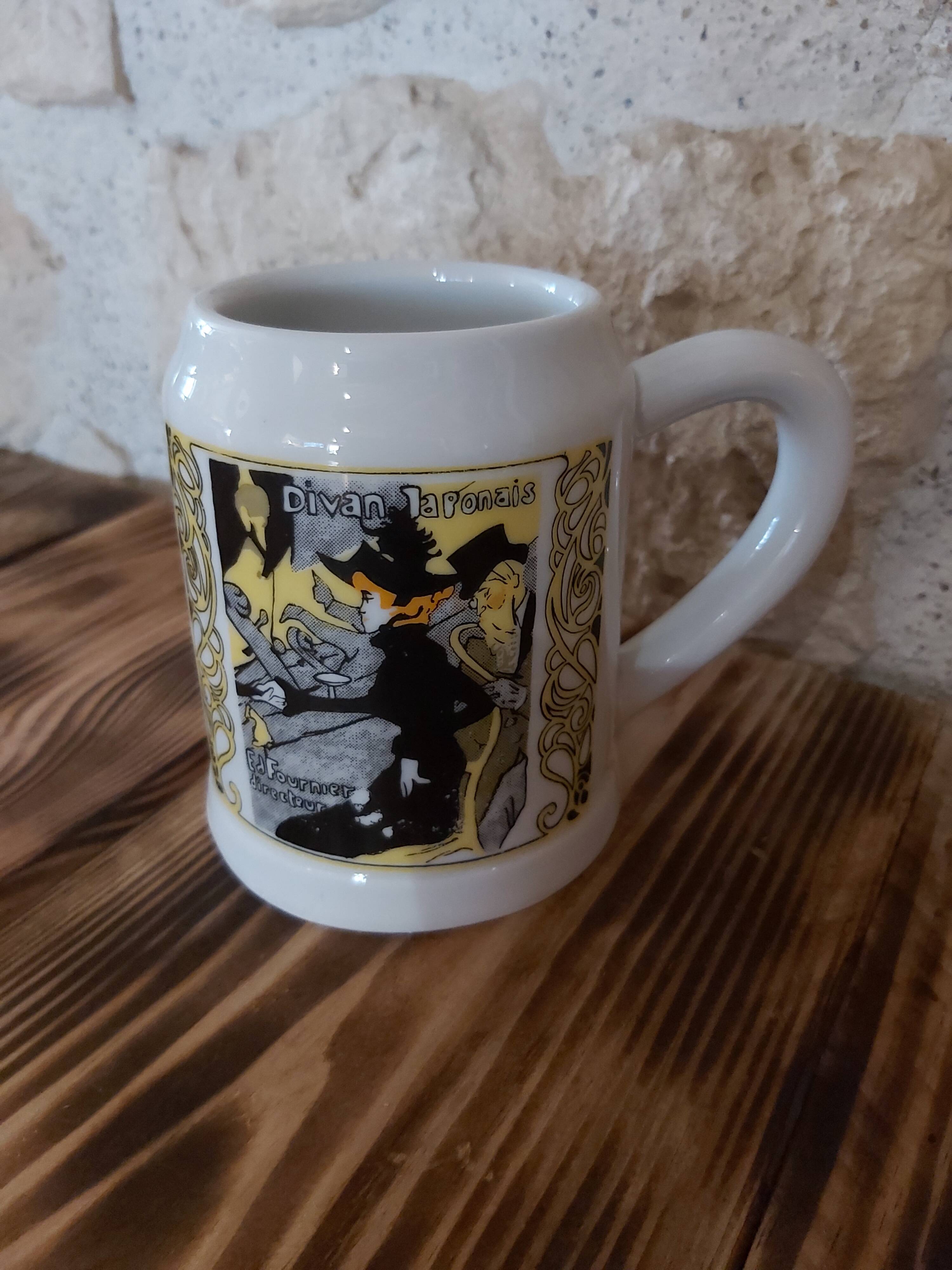 Beer mugs Porcelain by France Pillivuyt posters Toulouse Lautrec