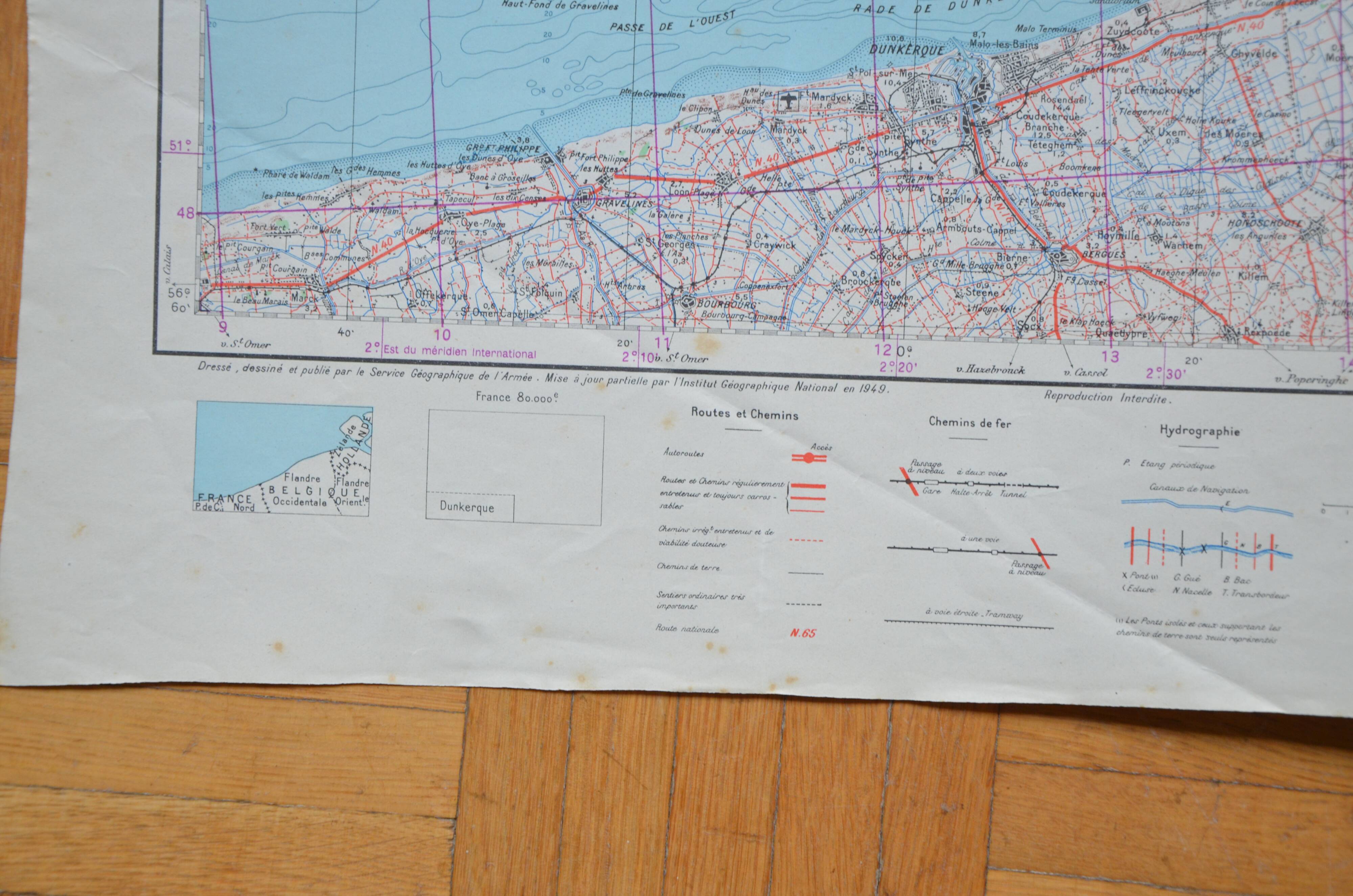 Map No. 2 Dunkirk-Bruges army edition