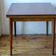 Wooden game table 1950 1960, fold-out tray (80x80x75)