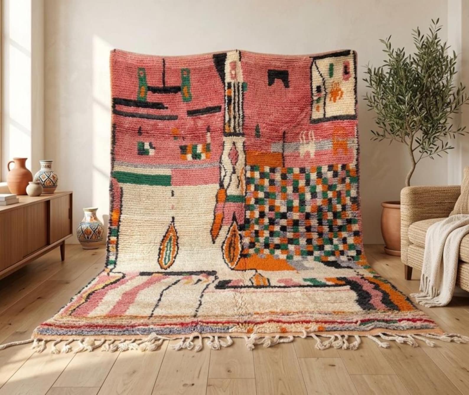 Tapis berbère artisanal 250/150cm