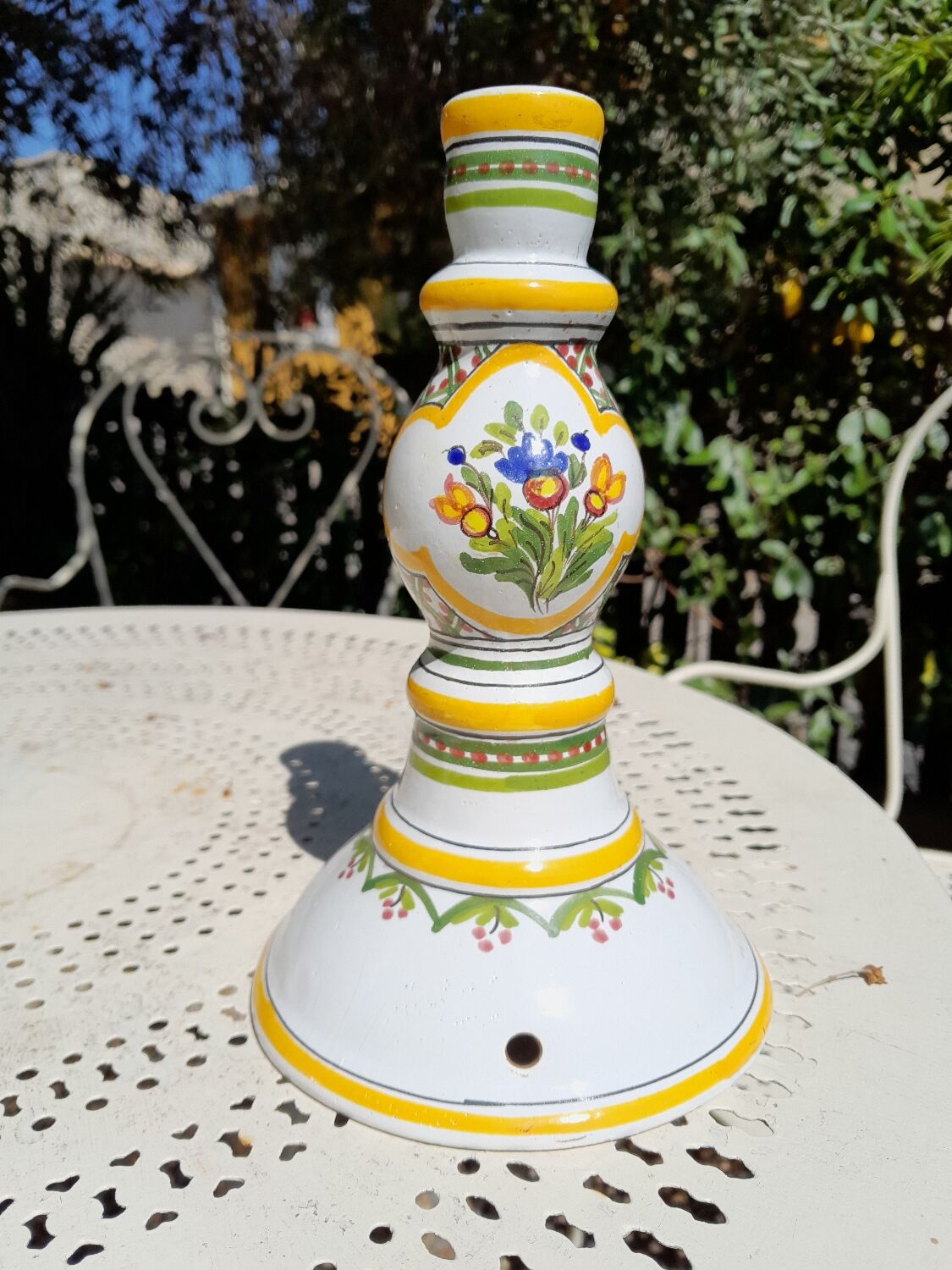 Pair of ceramic candlesticks