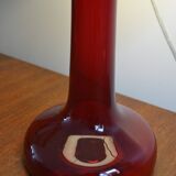 Scandinavian red blown glass lamp base