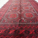 Tapis Baluch afghan ancien fait main, 105 cm x 212 cm (3,4 pi x 6,9 pi), années 1930 - 1C1159