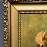 Jacques Maes (1905-1968). Still life signed "Roses". Oil on canvas.