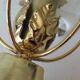 Table lamp, gilt metal and crystal, Belgium 1960s