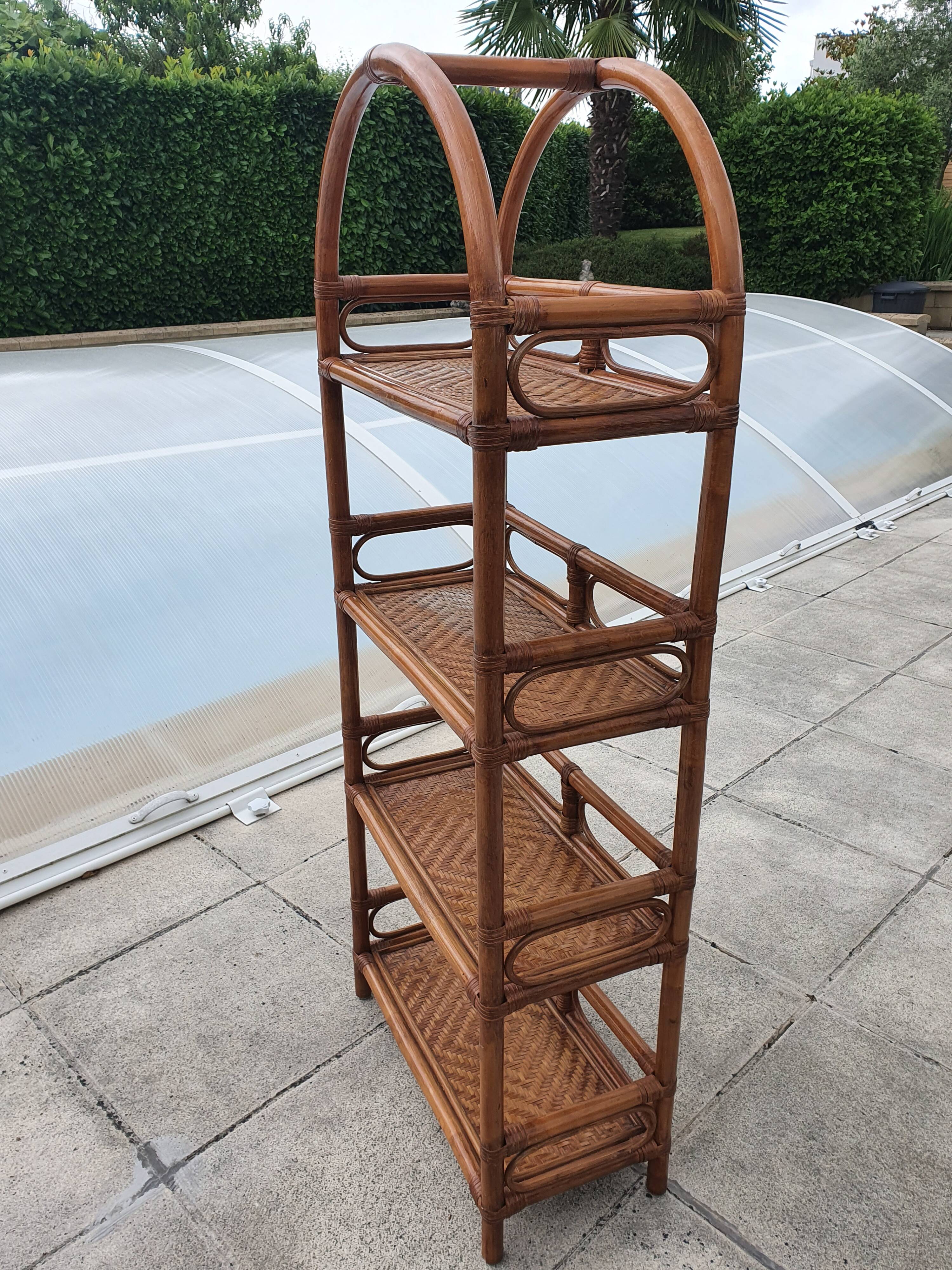 Rattan shelf