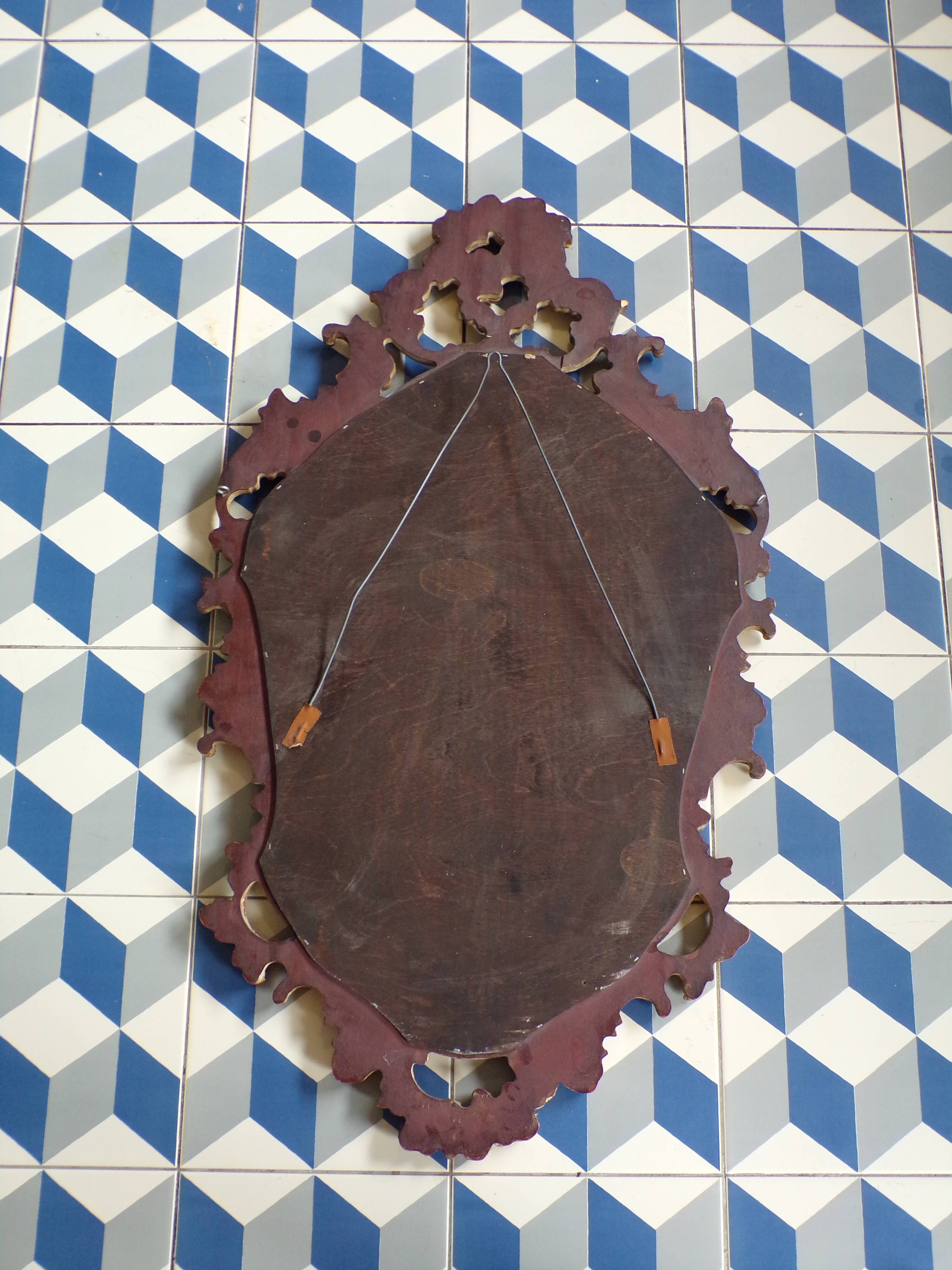 Louis XV style gilded wood mirror 45x80cm