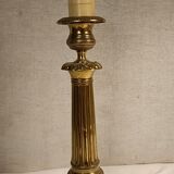 Old 19th century brass lamp base