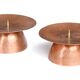Pair of copper candlesticks, 1960s
