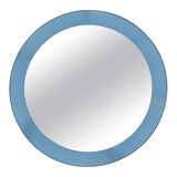 Blue glass wall mirror, Italian, circa 1960s-1970s.