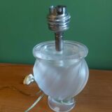 Lalique crystal lamp foot, doves