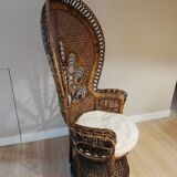 Emmanuelle peacock rattan chair