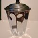 Coffee pot in chromed copper trademark