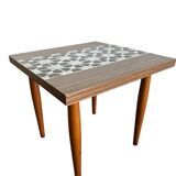 Vintage side table / vegetable table with tiles