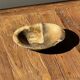 Dark beige oval petrified wood bowl 25x19 - 3782