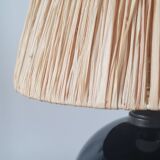 Black glass ball lamp art deco 1930