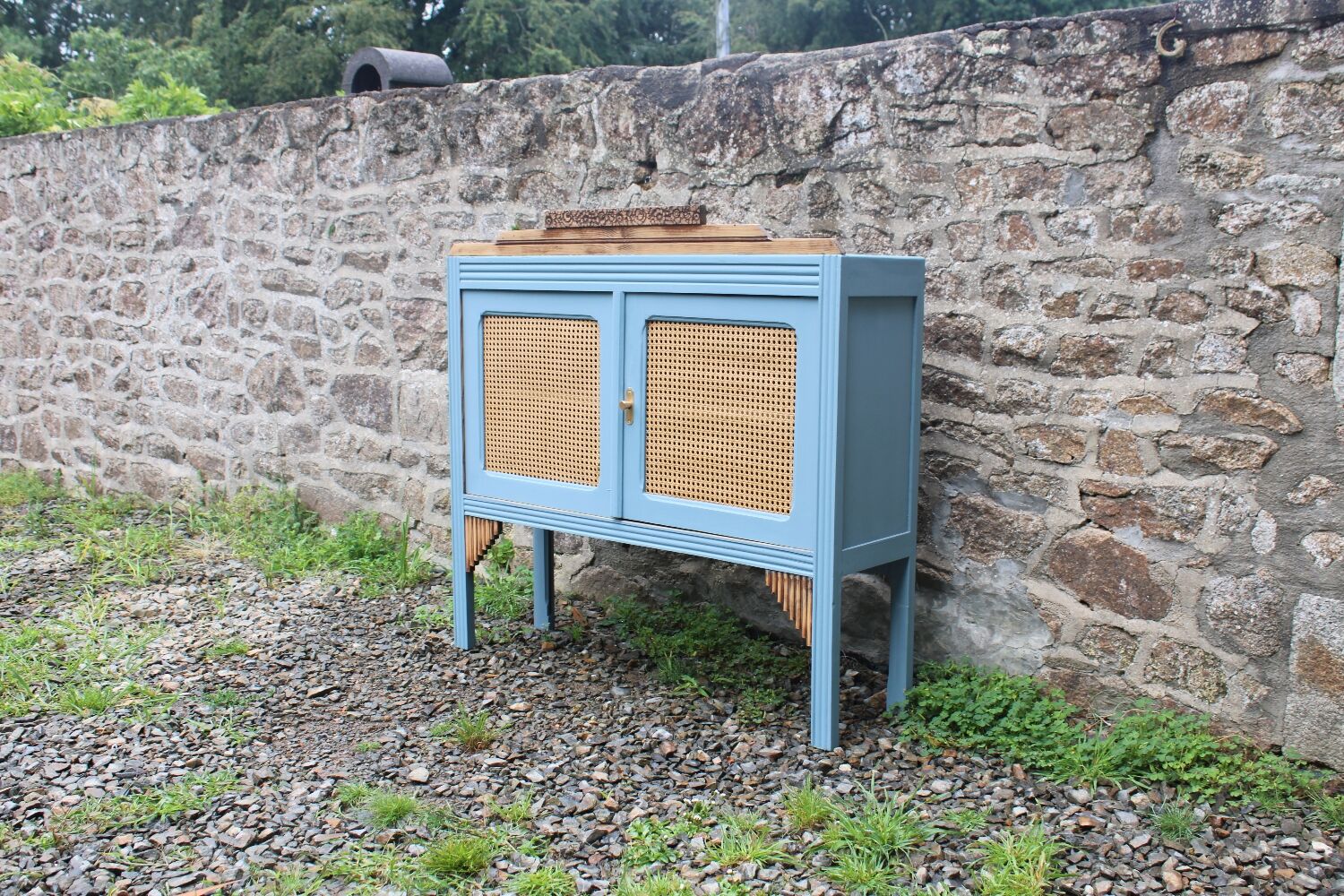 Buffet enfilade art deco vintage cannage