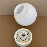 Vintage opaline and ceramic ceiling or wall light