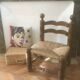 Chaise bois paillée style Charles Dudouyt 1940