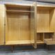 1960 Scandinavian wardrobe, atypical blond wood varnished, 4 doors 3