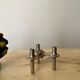 STOFF Nagel candle holder in real metal, 1960