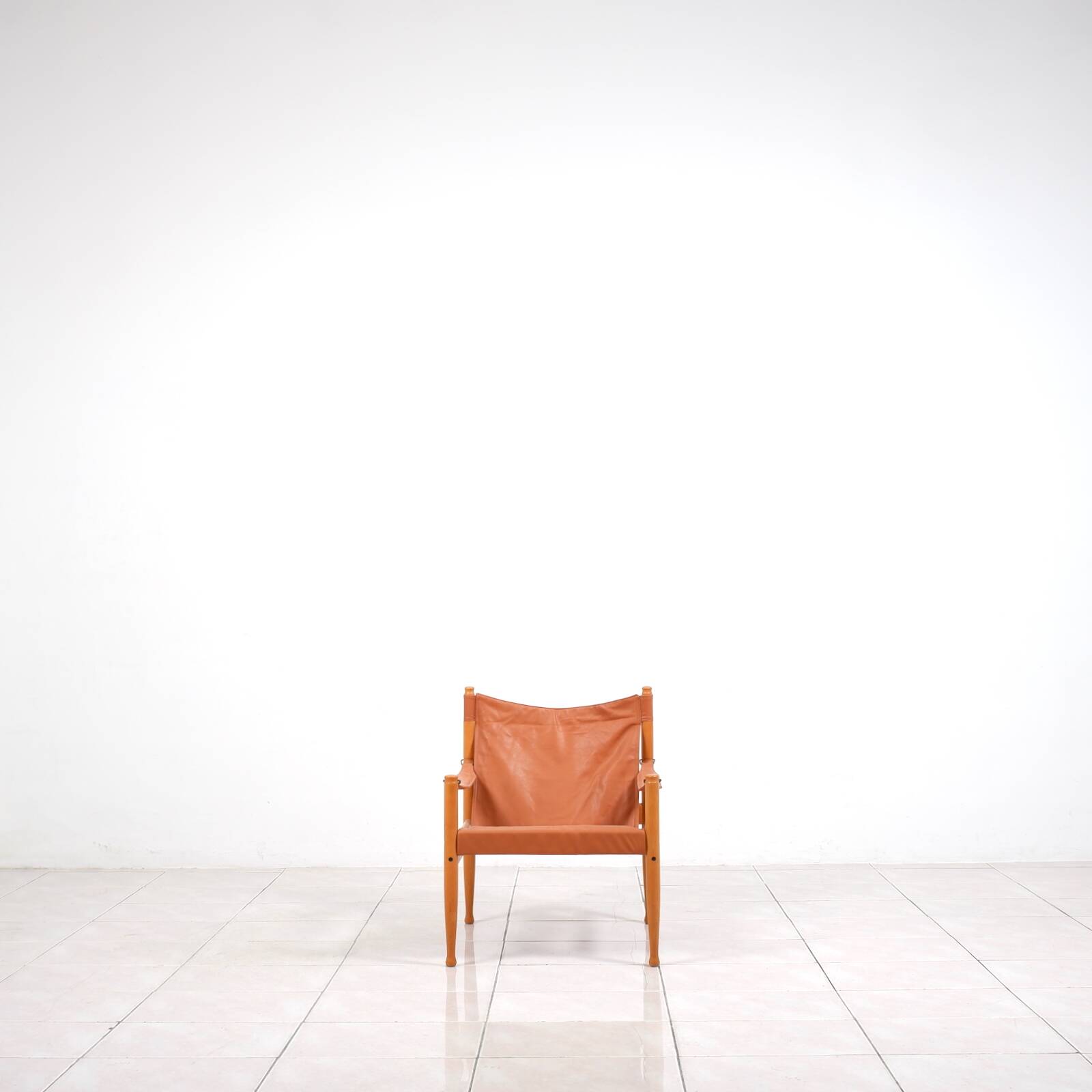 Safari leather lounge chair by Erik Worts for Niels Eilersen