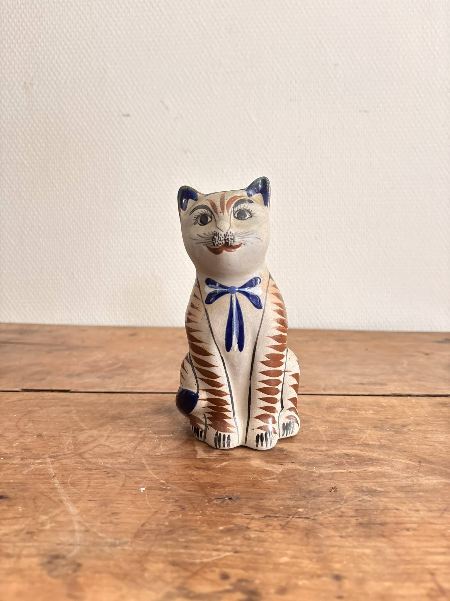 Ancien Chat Céramique Mexico Mexique Tonala