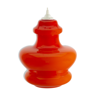 Suspension en verre orange pour Peil &Putzler