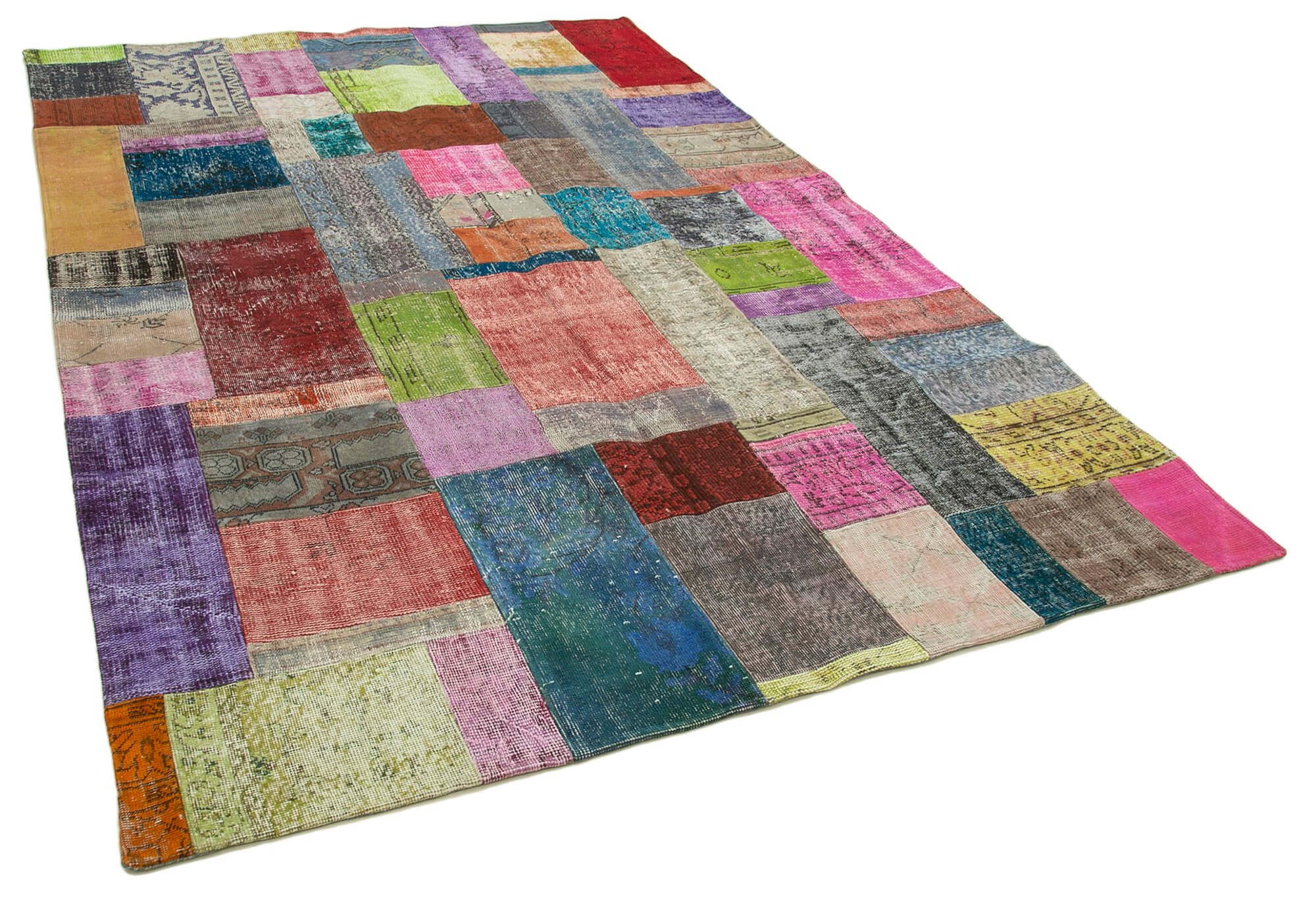 Tapis oriental vintage noué à la main 202 cm x 301 cm