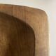Vide poche forme libre mid century XXL en bois d'olivier
