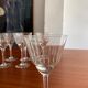 Service 8 glasses of crystal wine art deco