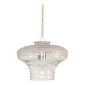 Lampe suspendue Art Déco en verre taillé