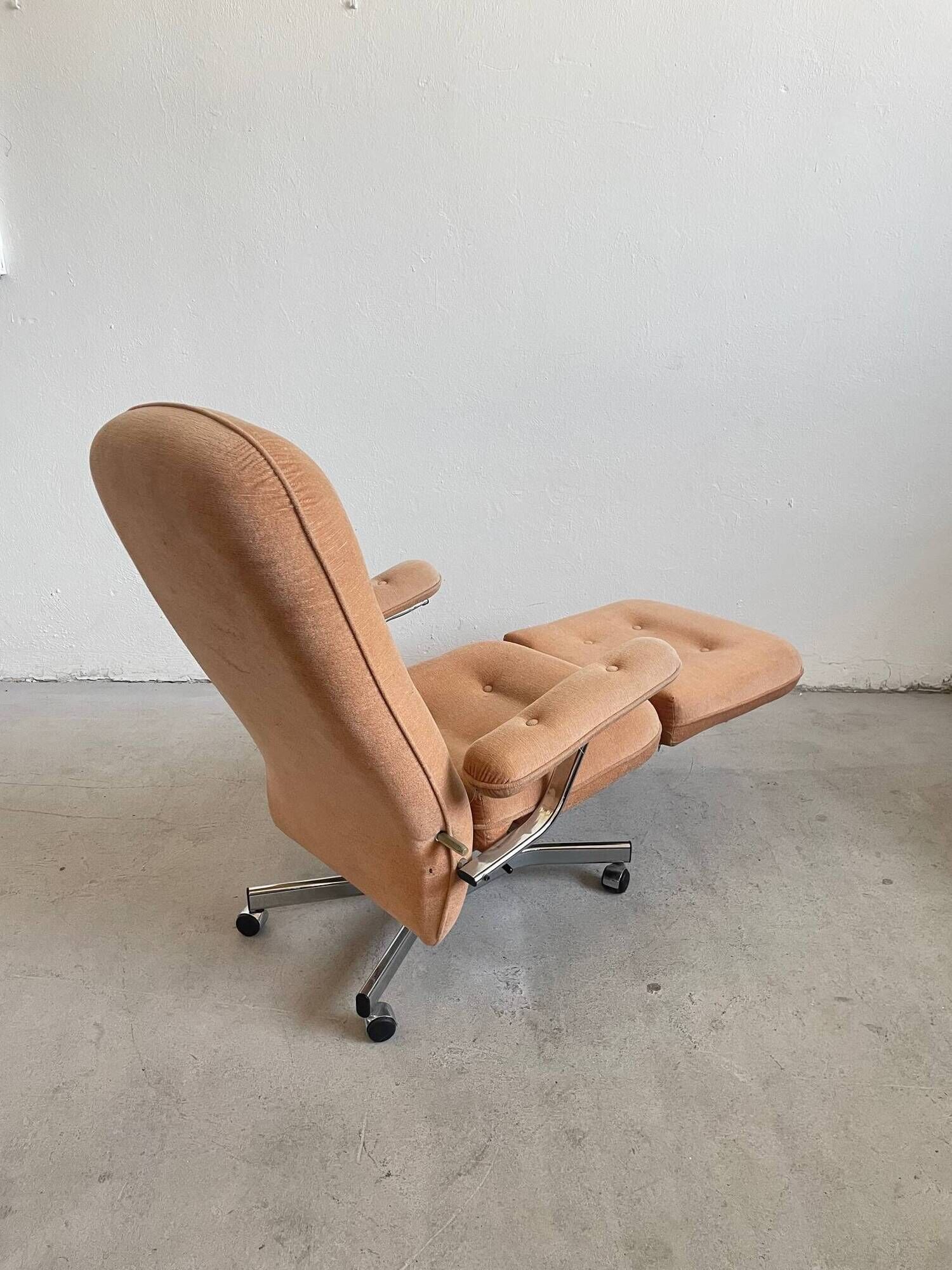 Vintage Everstyl Armchair Convertible, Multi-functional Recliner France 70s