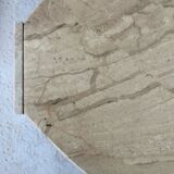 Travertine coffee table, Italian design of the 80s