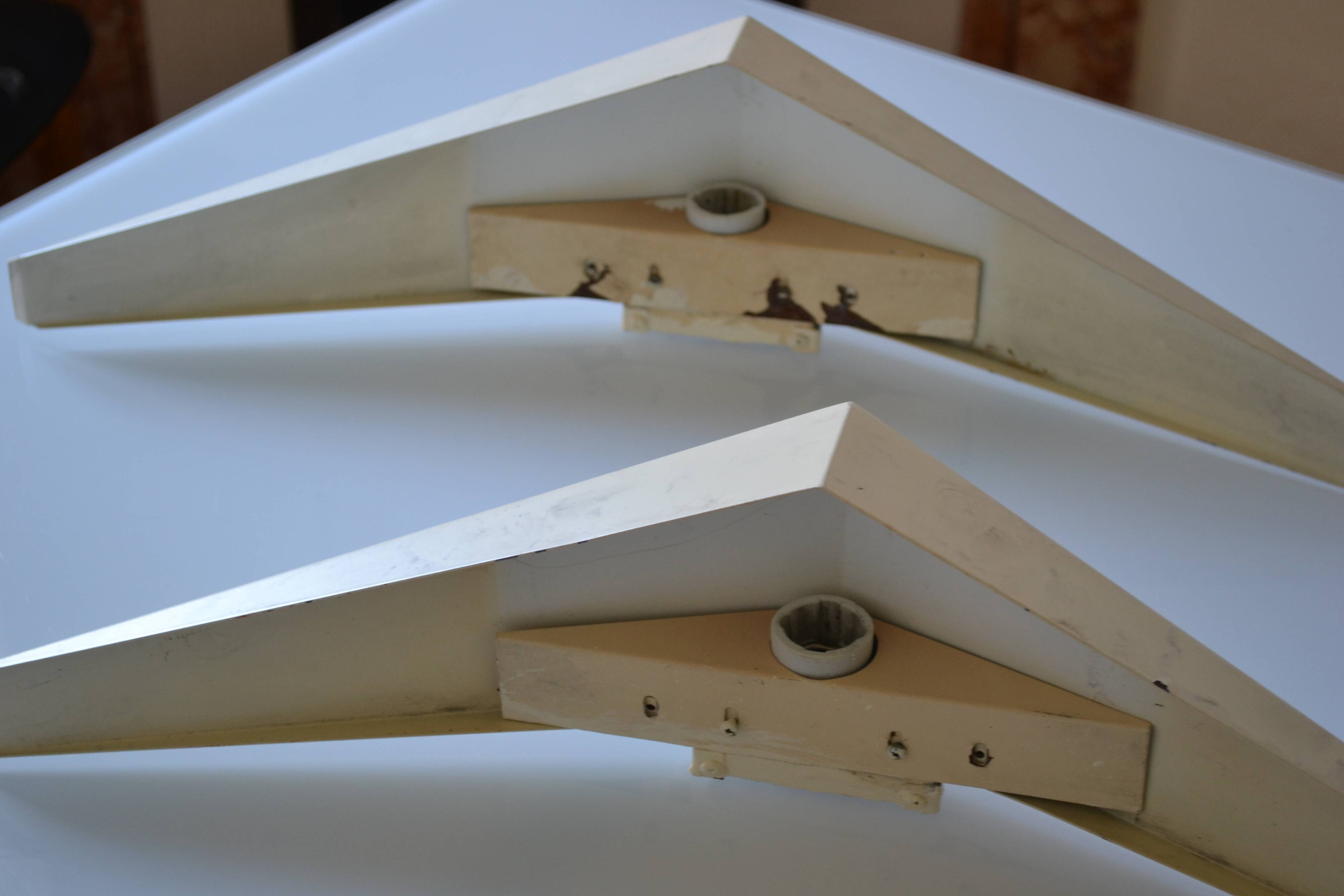 Pair of modernist reconstruction wall lamps