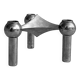 Stoff Nagel designer candle holder in genuine chrome-plated metal, Denmark 1960s